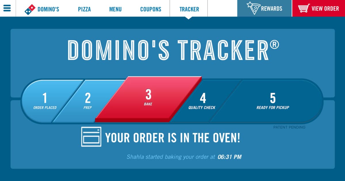Domino’s Pizza Tracker